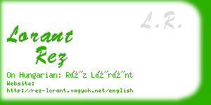 lorant rez business card